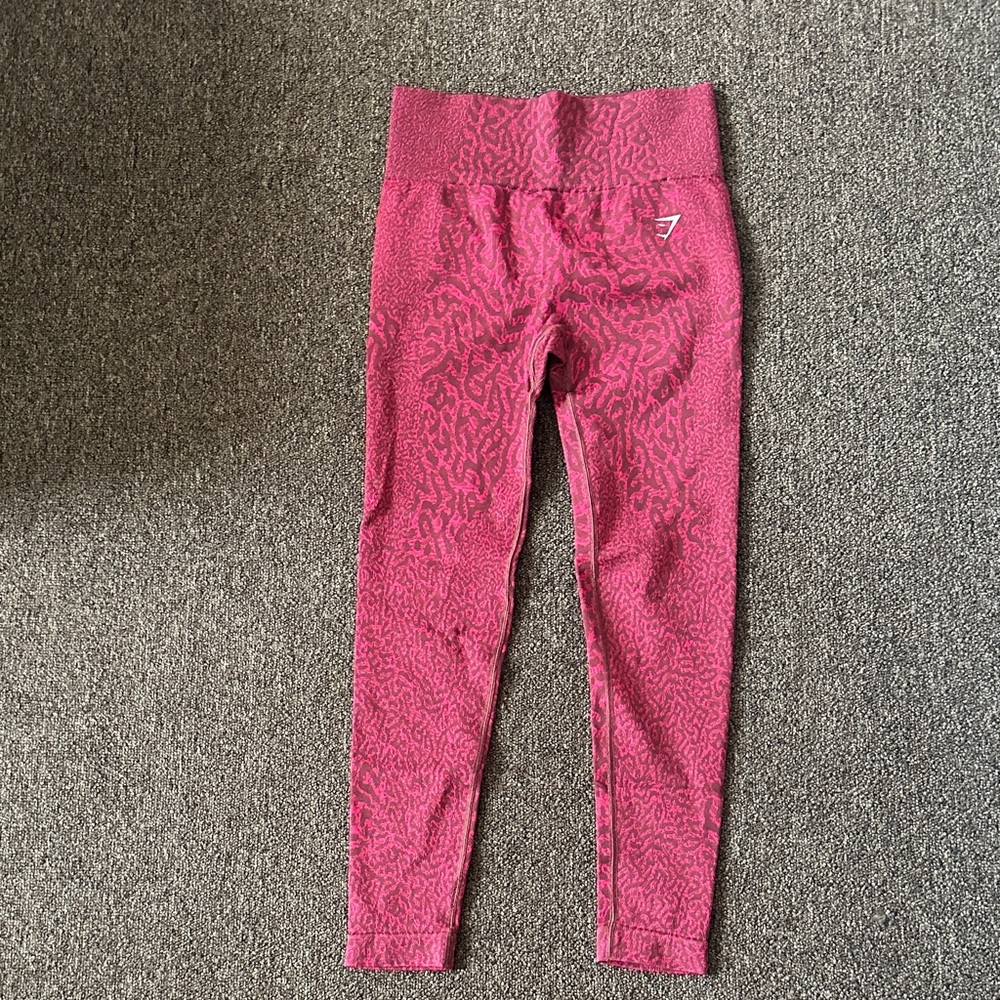 Gymshark Womens Raspberry Pink Seamless High-Waist Leggings